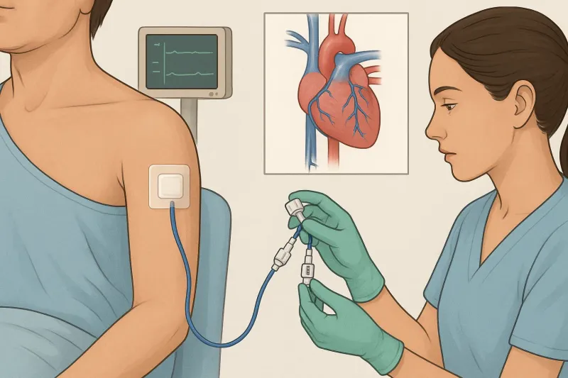 Prise en charge et surveillance des patients porteurs de dispositifs de perfusion centrale : Picc Line, chambre implantable et cathéter veineux central.
